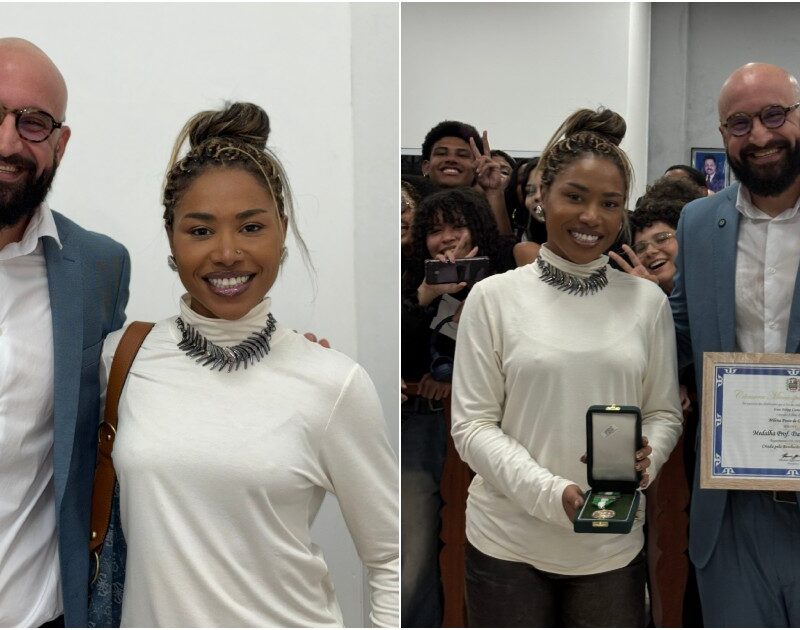 Ebony é homenageada pela cidade que inspirou o projeto ‘KM2’ com medalha