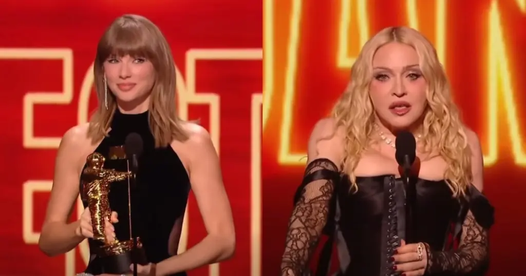 Taylor Swift e Madonna no VMA(Reprodução_ Facebook @vmas)