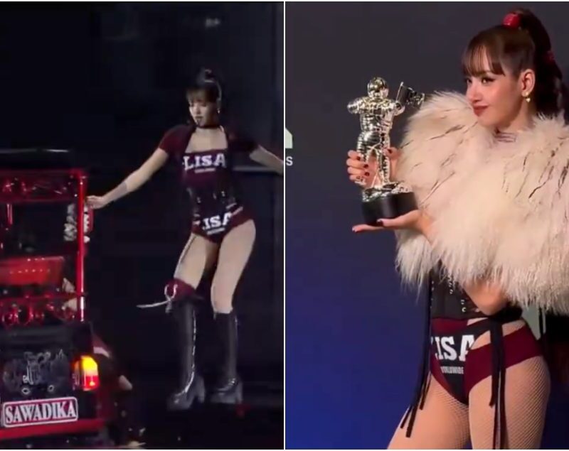 LISA com seus dançarinos no palco do VMA 2026