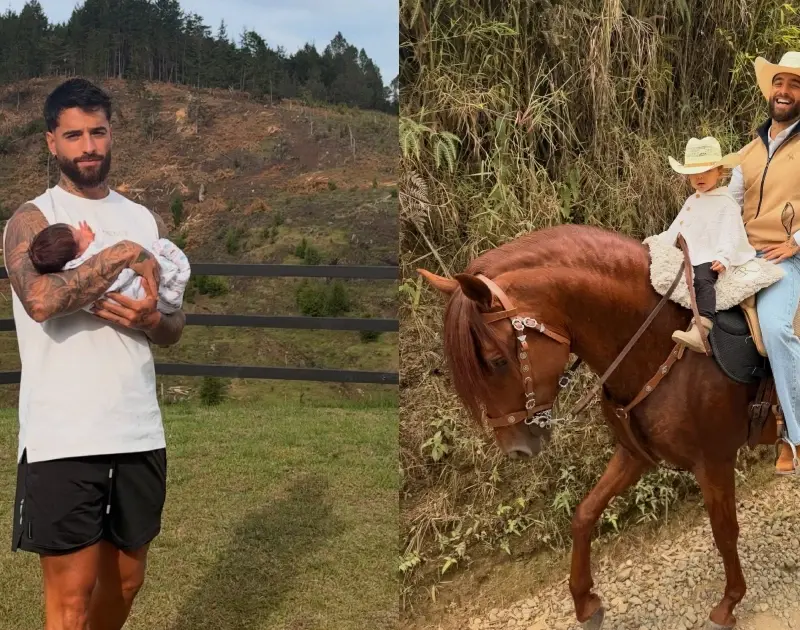 Maluma encanta fãs com fotos ao lado dos filhos Órion e Paris