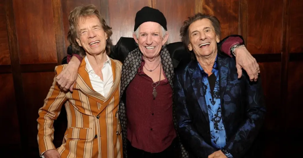 Mick Jagger, Keith Richards e Ron Wood, os Rolling Stones (Kevin Mazur_ Divulgação)