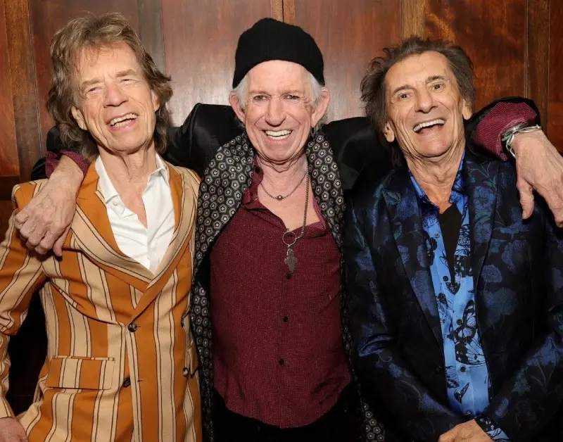 Mick Jagger, Keith Richards e Ron Wood, os Rolling Stones (Kevin Mazur_ Divulgação)