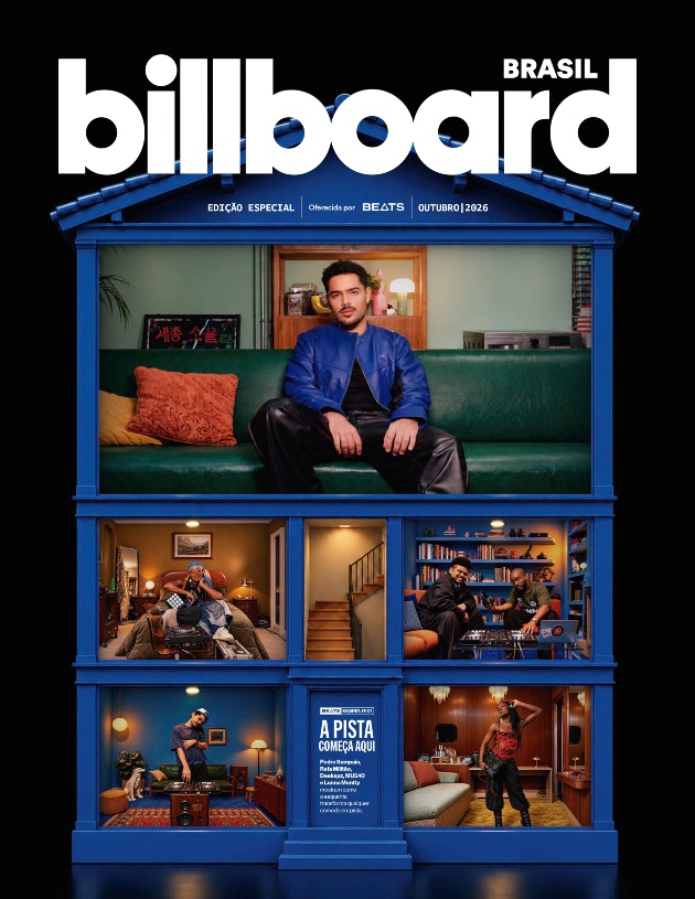 Capa da edição especial da Billboard Brasil oferecida por Beats Esquenta Festa (Arte: Billboard Brasil e OitoUm)