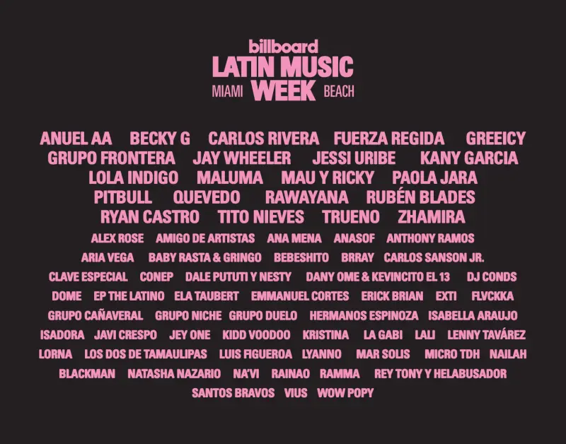 Billboard Latin Music Week 2026 programação