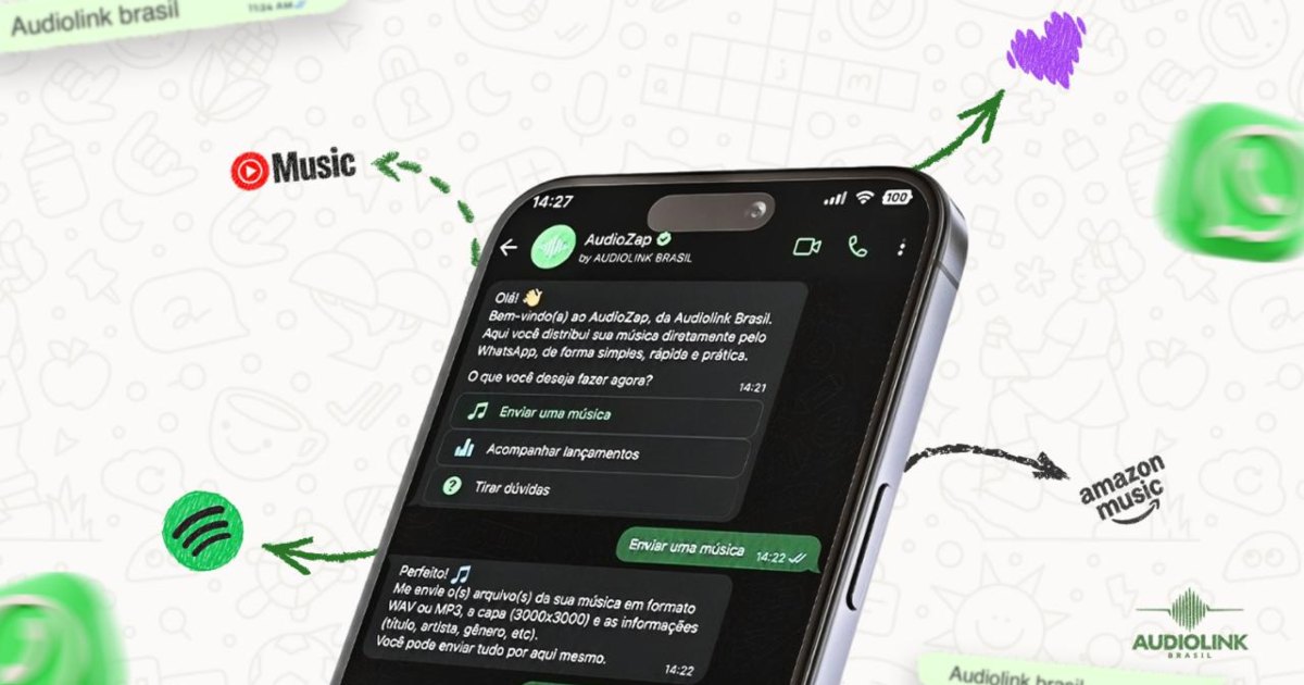 Audiolink usa WhatsApp para facilitar publicação musical (Divulgação)