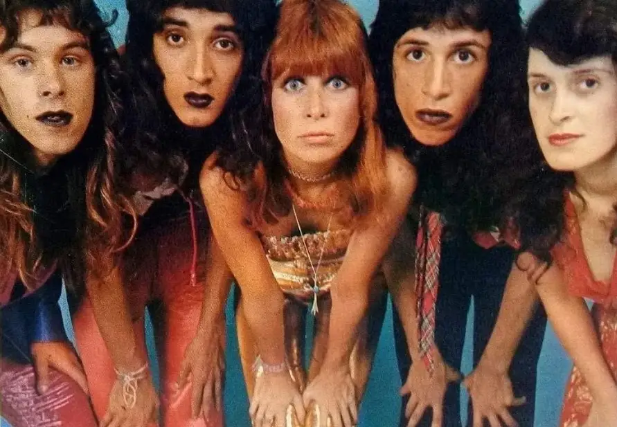 A banda Tutti Frutti com Luis Carlini, Lee Marcucci, Rita Lee, Emilson Colantonio e Lúcia Turnbull (Divulgação)